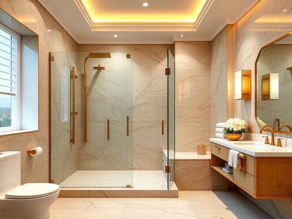 Après · douche à l'italienne